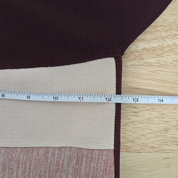 Marciano Striped‎ Dress Womens Extra Small Pink Glitter Stretch Bodycon Mini - Picture 5 of 8